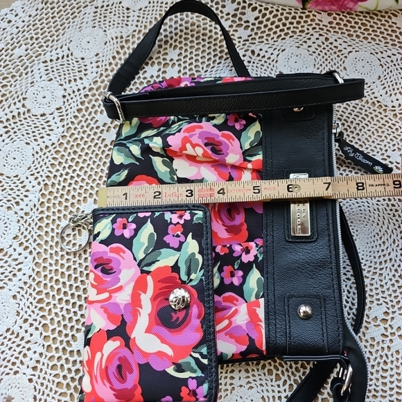Lily Bloom Romantic Rose Blossom Crossbody And Matching Wallet Floral - Picture 14 of 14